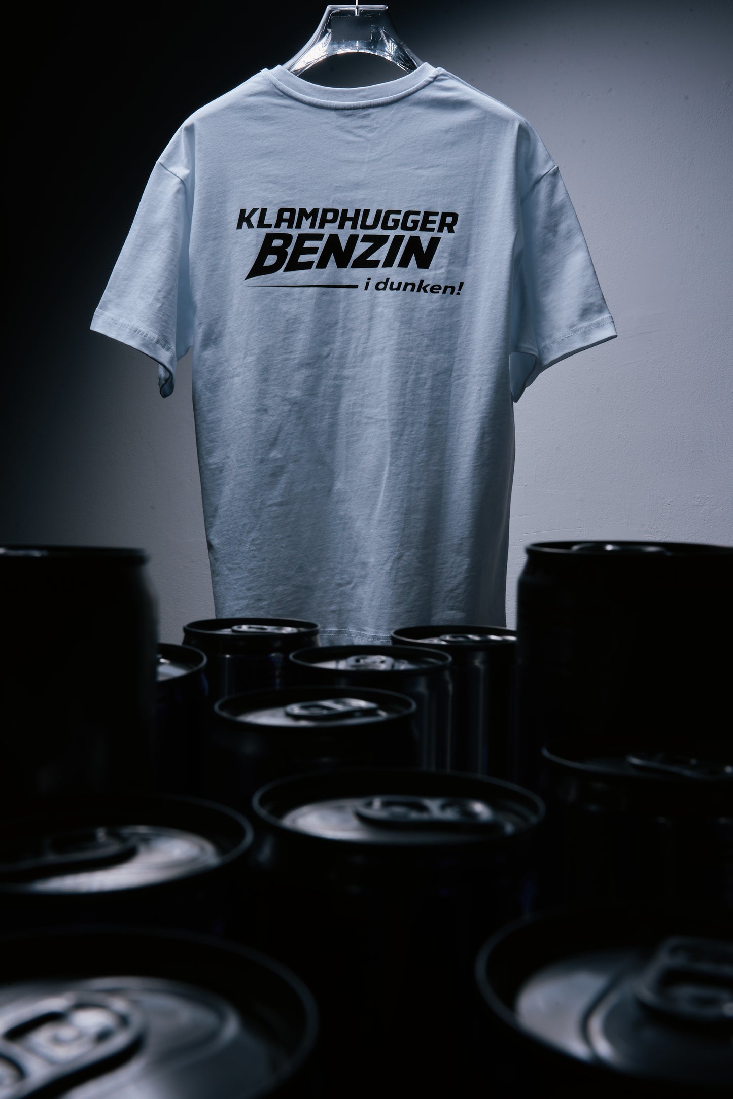 "Klamphuggerbenzin" - Lang Distance Box Fit T-shirt