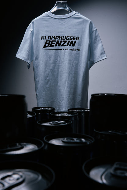 "Klamphuggerbenzin" - Lang Distance Box Fit T-shirt